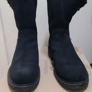 Clark's Opal Zip Black Suede. Size 8